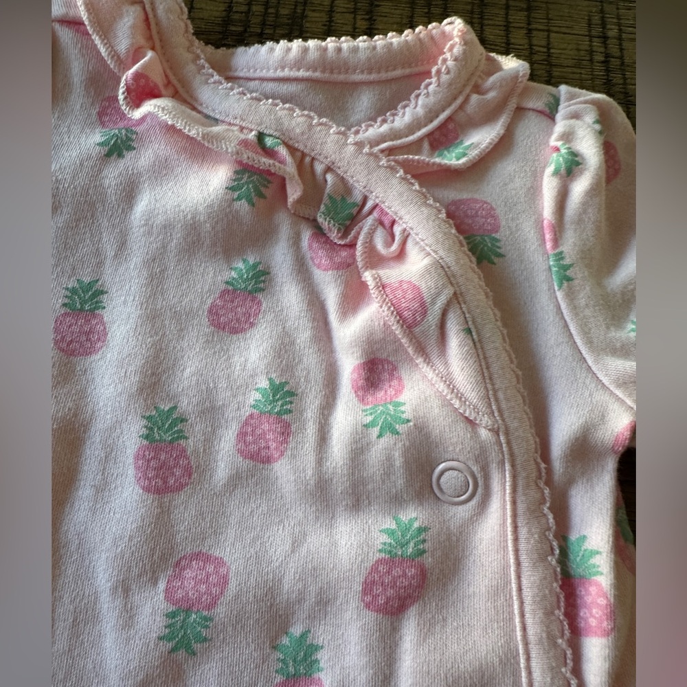 CARTER’S | Baby Footie Pajama with Mitten Cuffs - Newborn - Picture 3 of 6